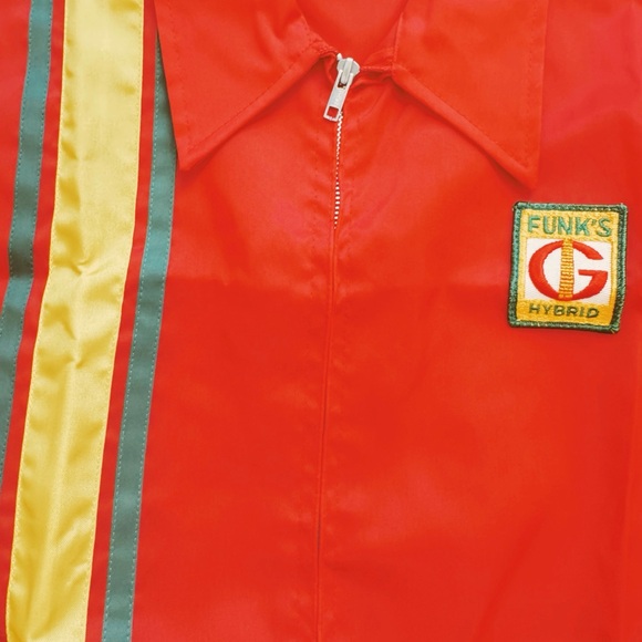 Swingster, Men’s Red Jacket with Striped Detail - Picture 3 of 5